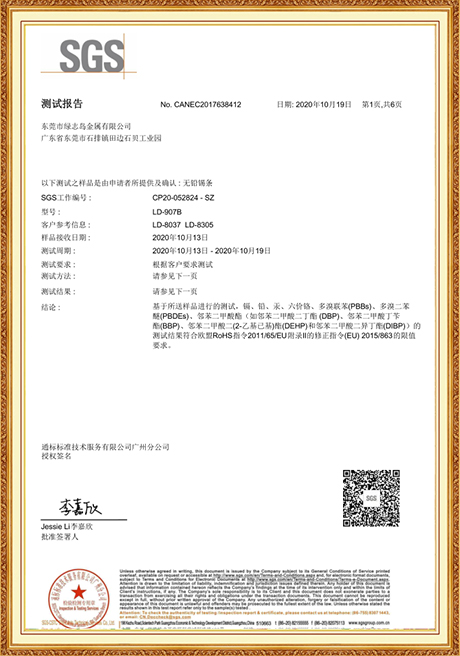 Certificate Of Honor