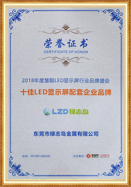 Certificate Of Honor